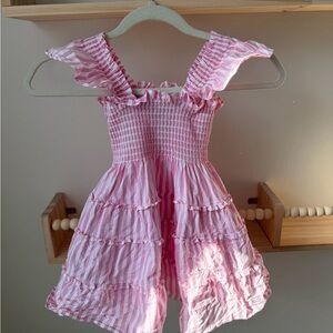 Tiny Ellie Nap Dress: Pink Striped 2T